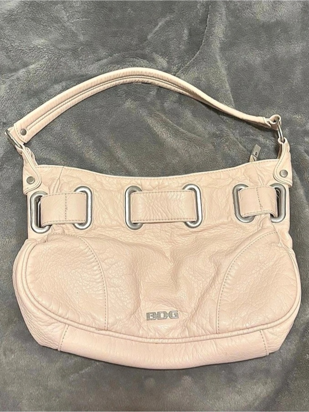 BCBG Pink Leather-Style Shoulder Bag
